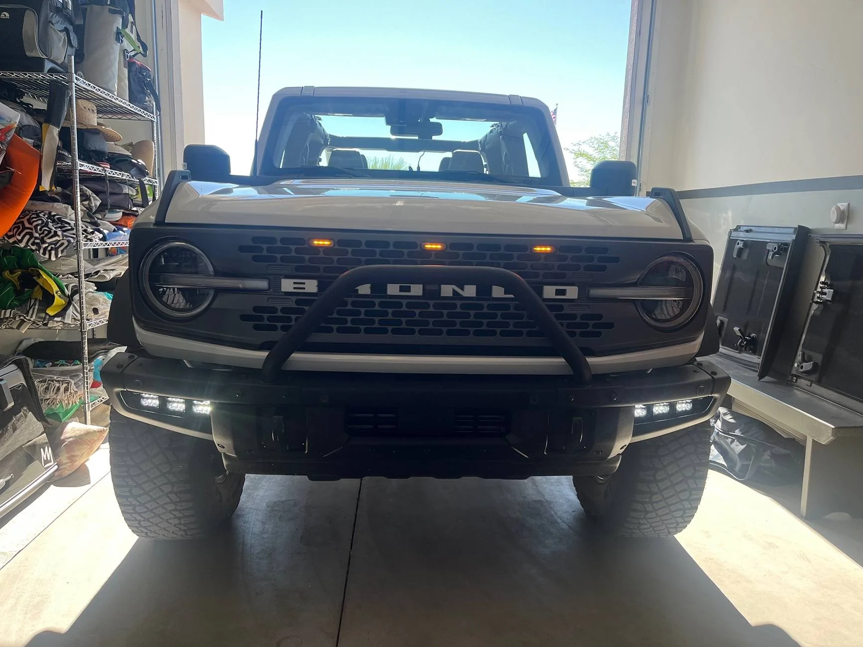 Ford Bronco Modular Bumper: Three Fog Lights IMG_4027