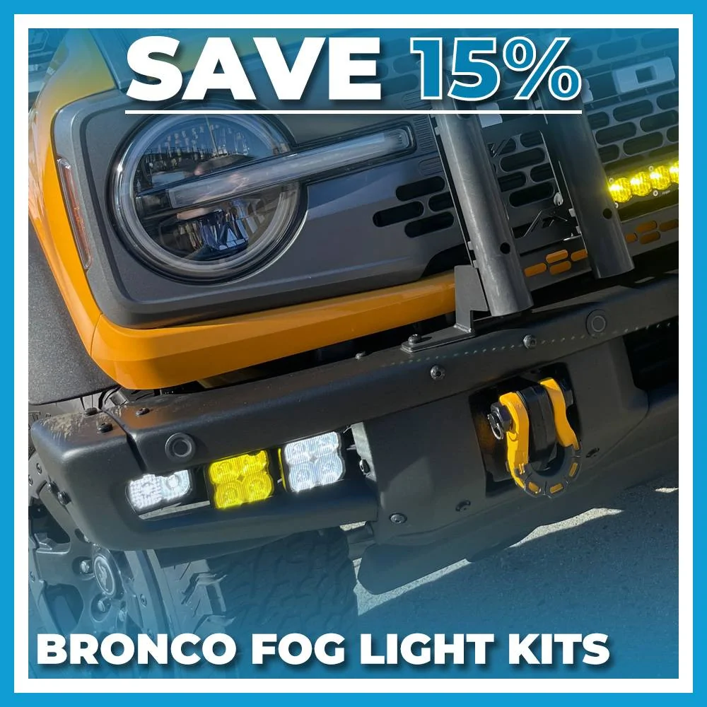 Ford Bronco Modular Bumper: Three Fog Lights 2-BOX-Bronco Fog Light Kits