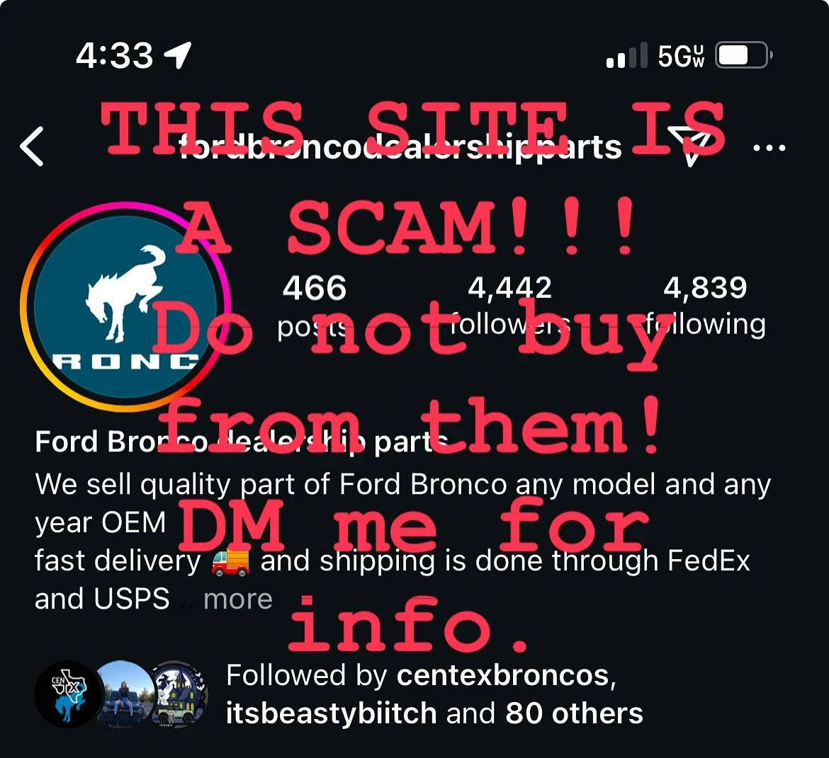 Ford Bronco ONLINE BRONCO PARTS SCAMS thumbnail_7F5753F7-DA6A-48AF-B8DA-78C137CE5B9A