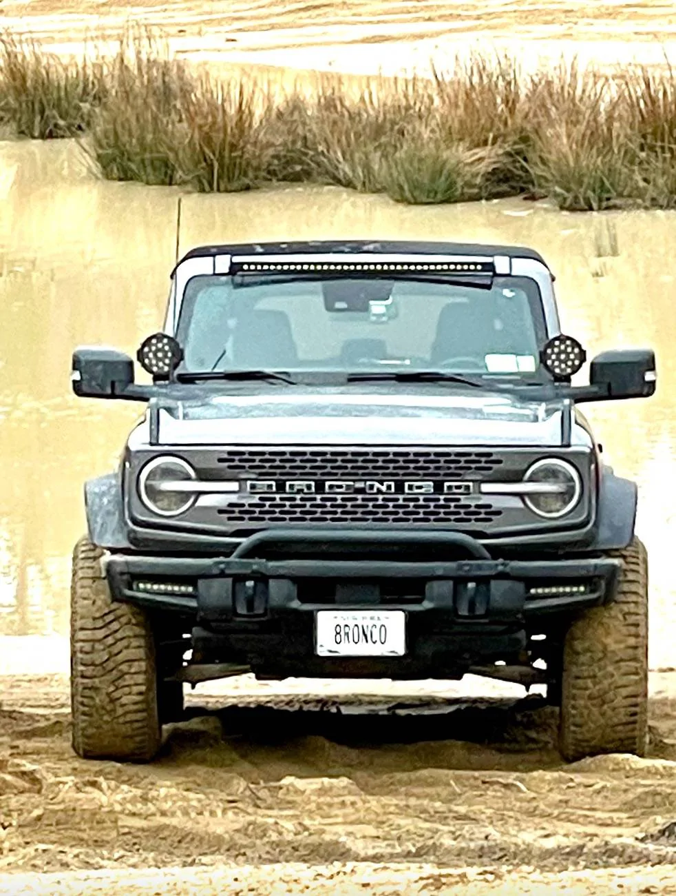 Ford Bronco KC Gravity Pro 6 on A-Pillar IMG_0980