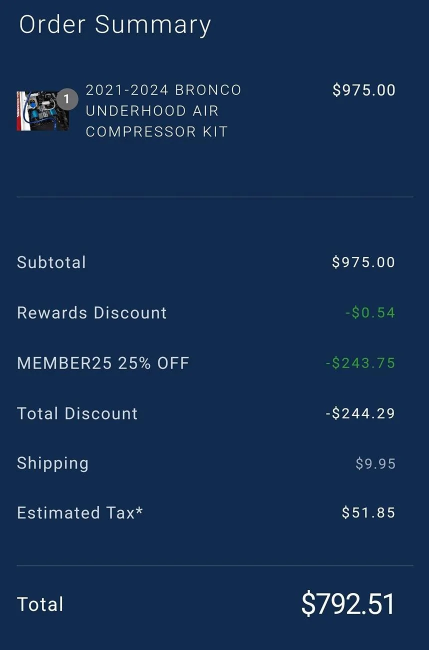 Ford Bronco Accessories.ford.com November 24 Discount Codes Screenshot_20241125_221610_Chrom