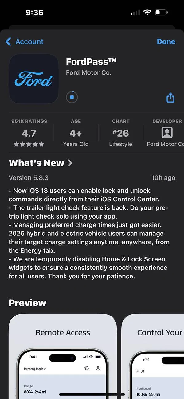 Ford Bronco Latest FordPass App Update IMG_8358