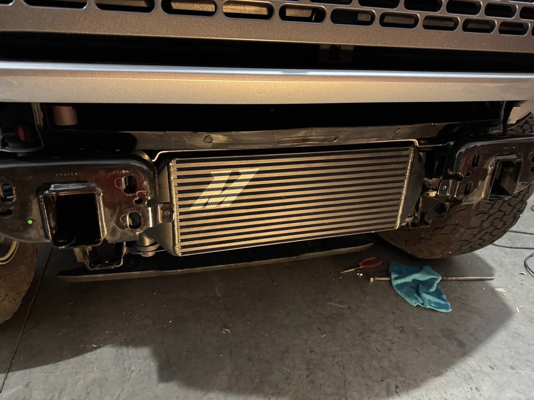 Ford Bronco Installed a Mishimoto Intercooler Today IMG_1773