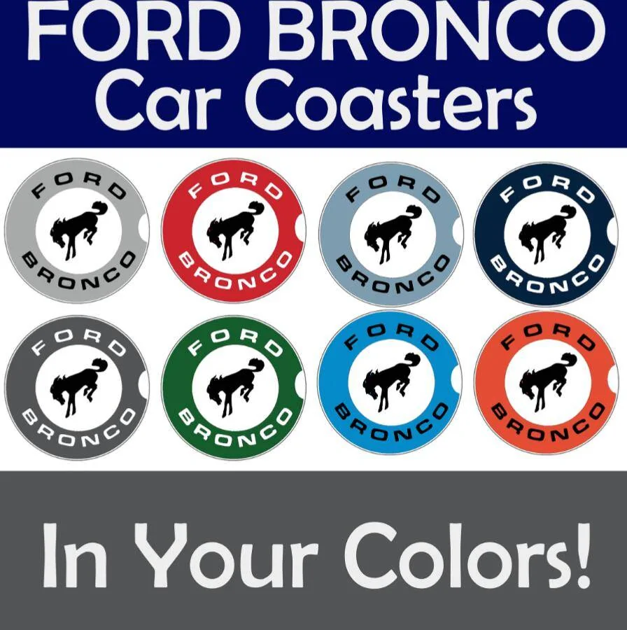 Ford Bronco Bronco car coasters 25% off! 1000007861