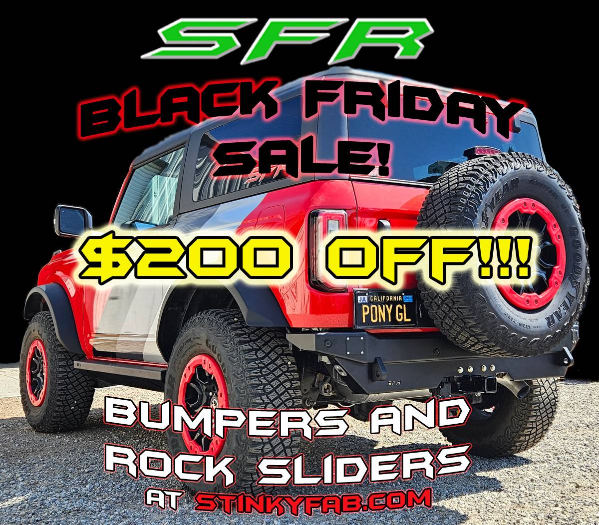 Ford Bronco LAST DAY for huge savings on our biggest products! BF24-Bumpers-Sliders
