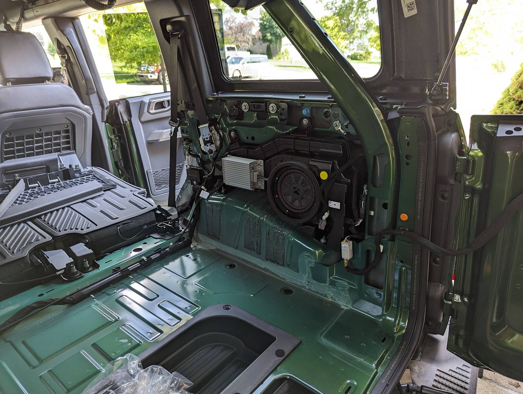 Ford Bronco Subwoofer delete installation advice, tips, tricks? PXL_20230804_200414643