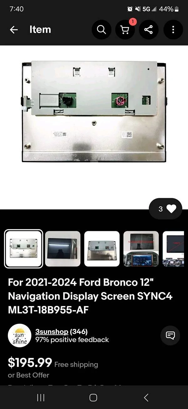 Ford Bronco 8" to 12" display swap? 1000013643