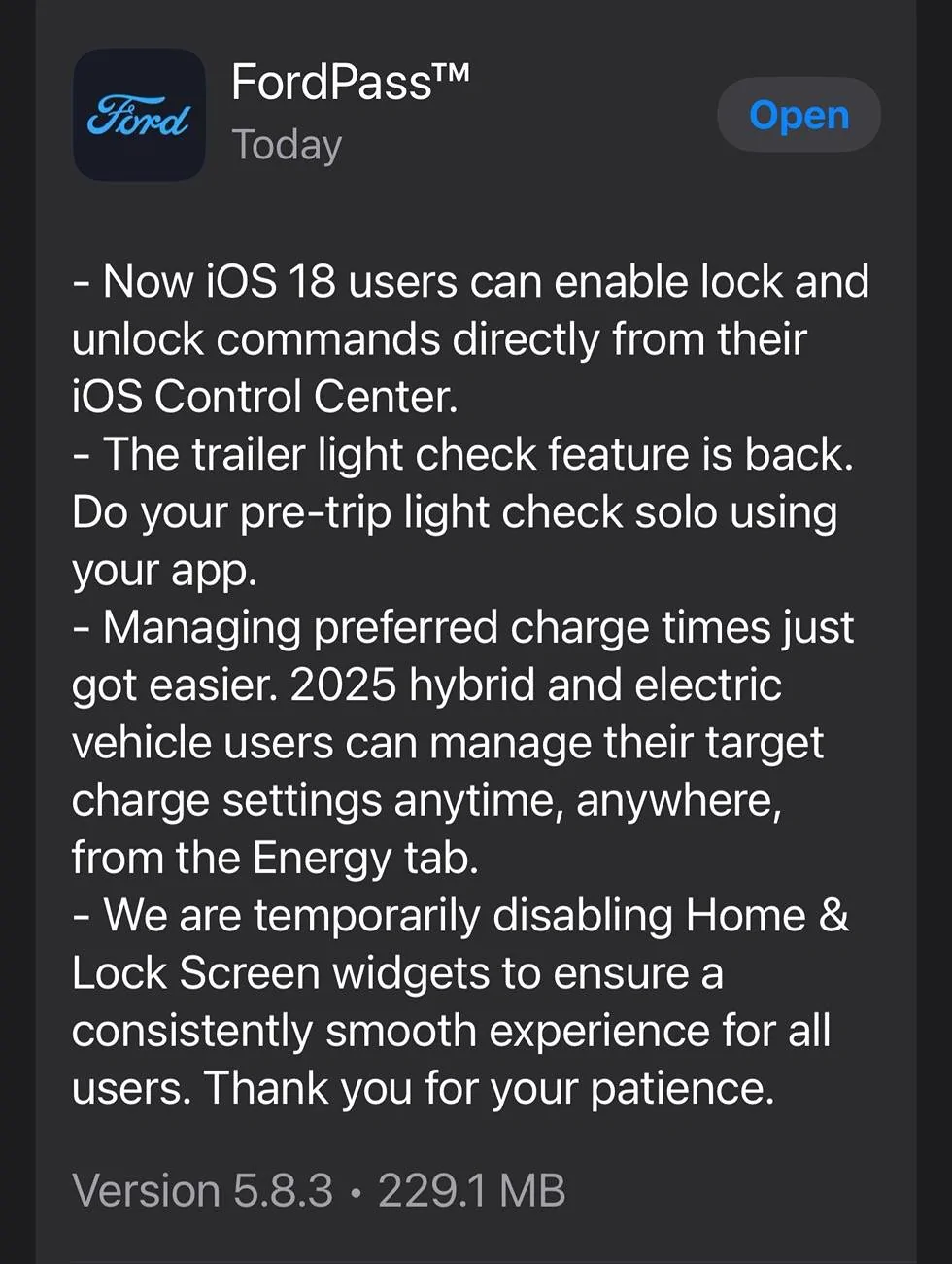 Ford Bronco Service History input is back in FordPass App!!! IMG_8325