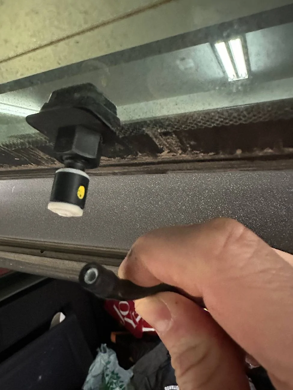 Ford Bronco Rear window wiper hose fitting snapped IMG_3918