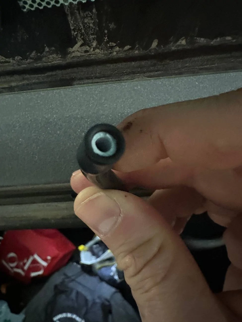 Ford Bronco Rear window wiper hose fitting snapped IMG_3919