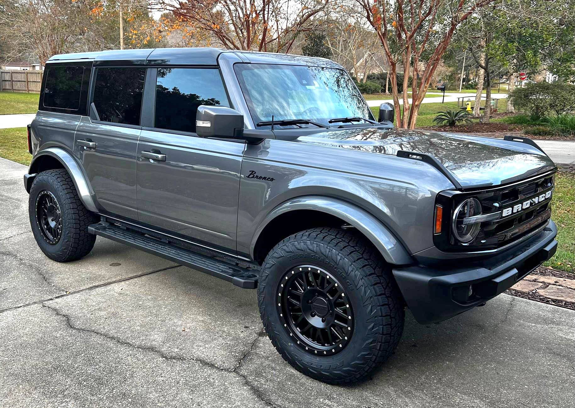 Ford Bronco Nitto Terra Grappler G3 Tires + Raceline Ryno Wheels installed IMG_3135