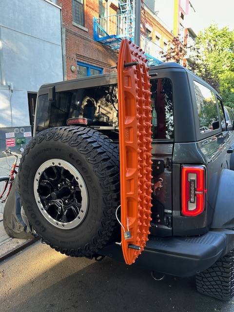Ford Bronco Maxtrax mounting options with a soft top Bronco IMG_2374