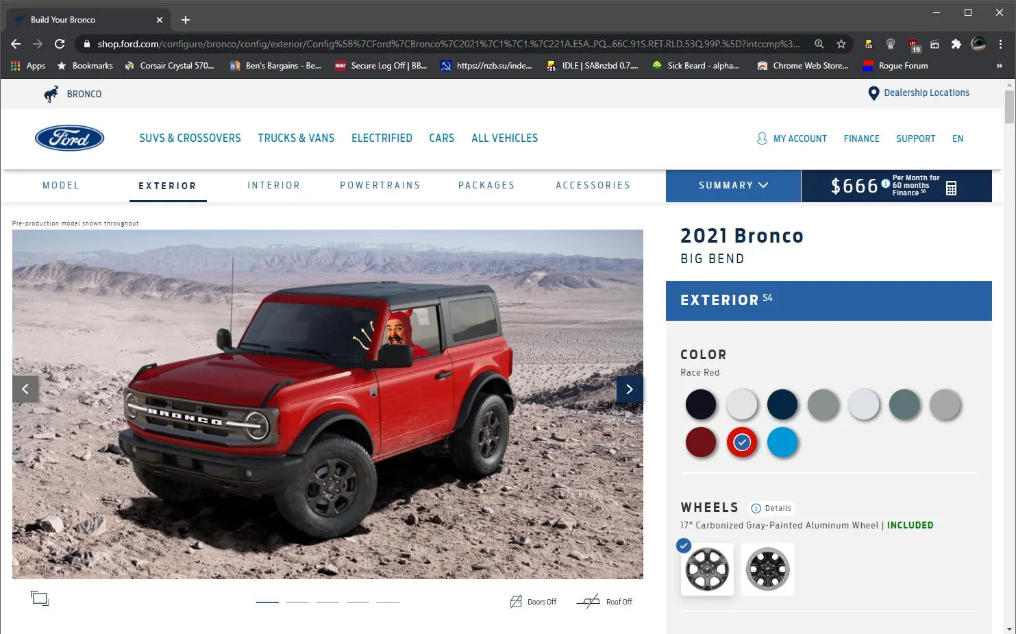Ford Bronco Bronco colors: Then & Now redrum