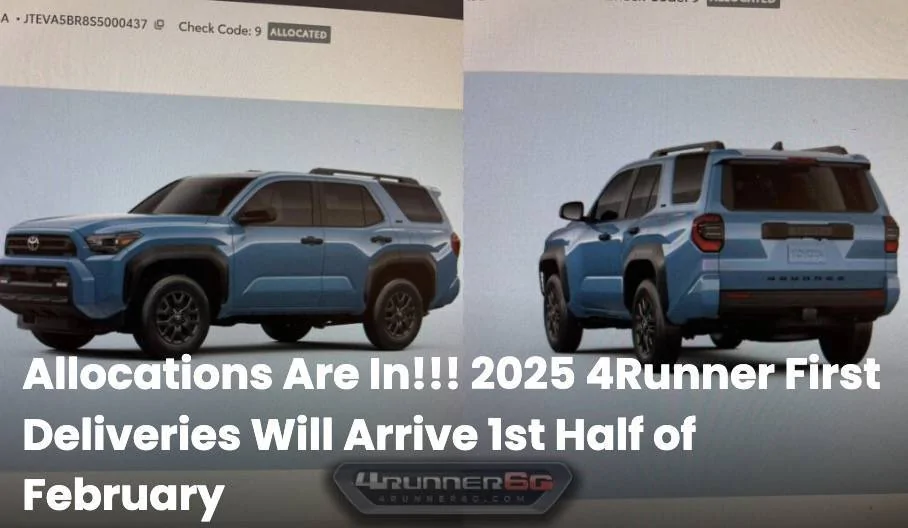 Ford Bronco Rival: 2025 4Runner Prices Announced 2025-4runner-allocation-jpg