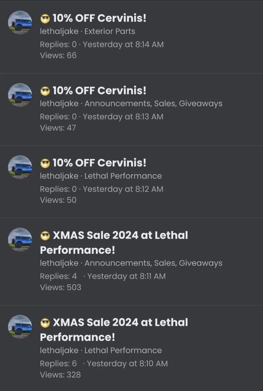 Ford Bronco 10% OFF Cervinis! Screenshot_20241220-053531