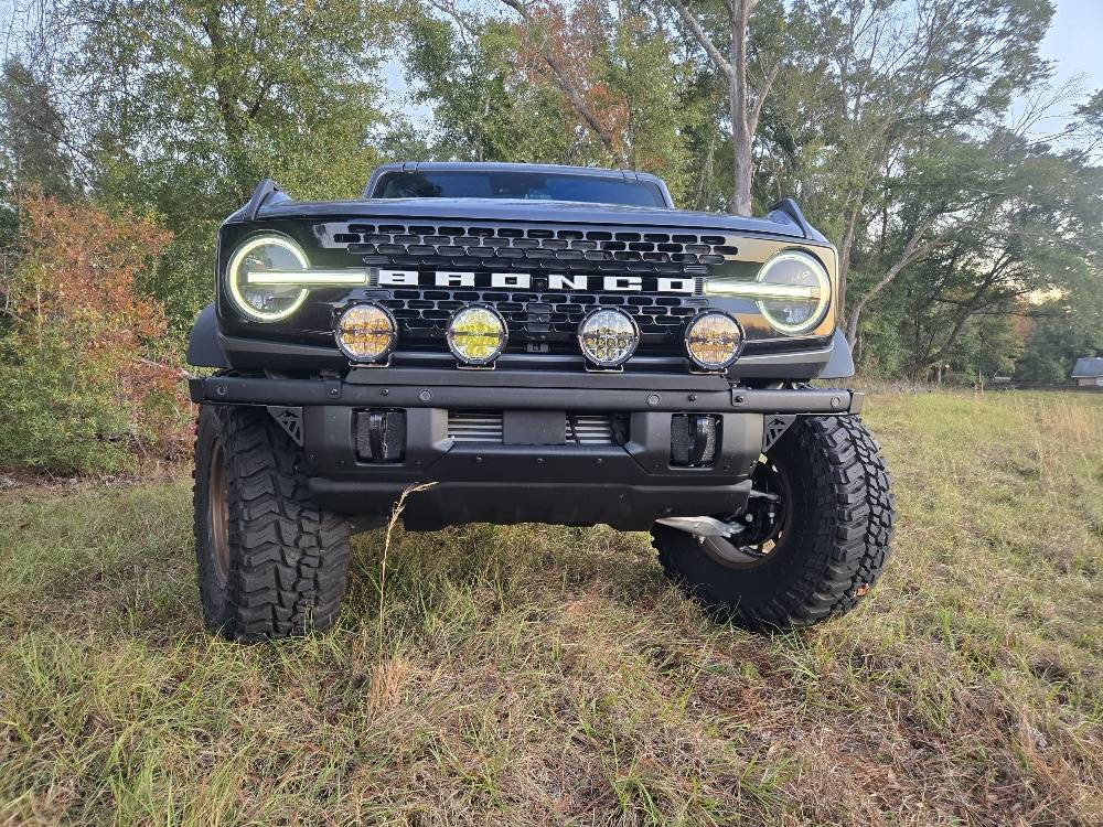 Ford Bronco Rigid Industries 360s mounted on Modular Bumper 20241221_164132_resized