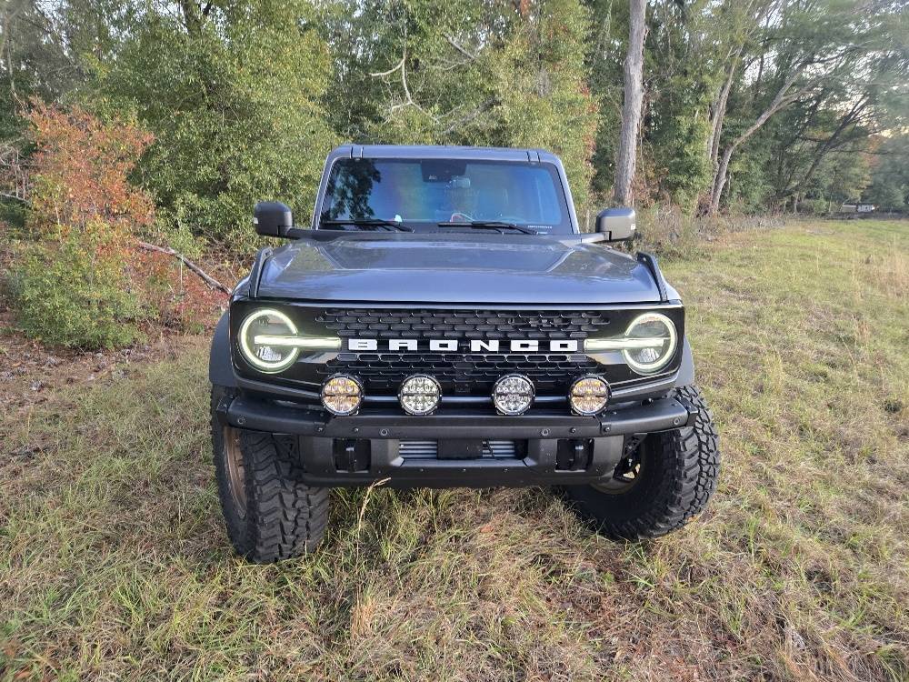 Ford Bronco Rigid Industries 360s mounted on Modular Bumper 20241221_164136_resized