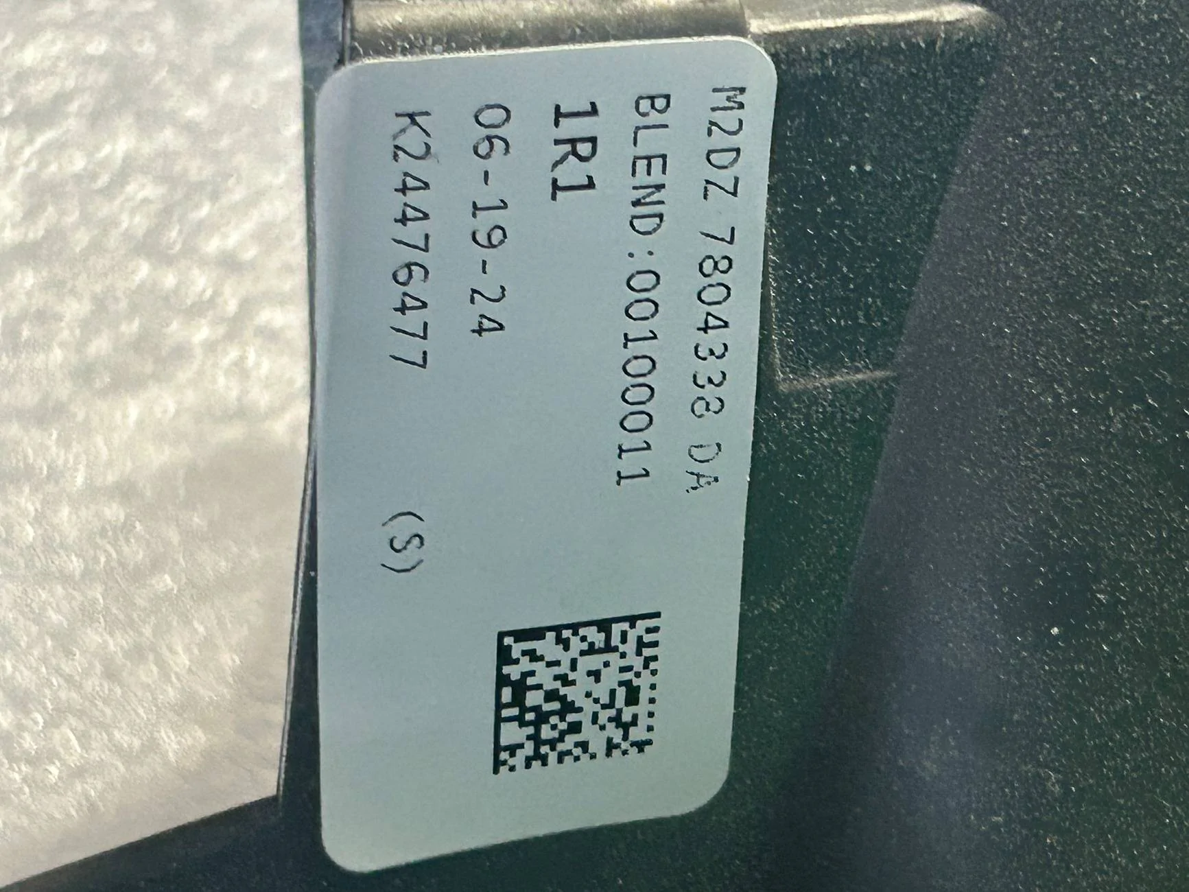 Ford Bronco White Heritage Dash w 12" screen - part no? Sticker on Dash