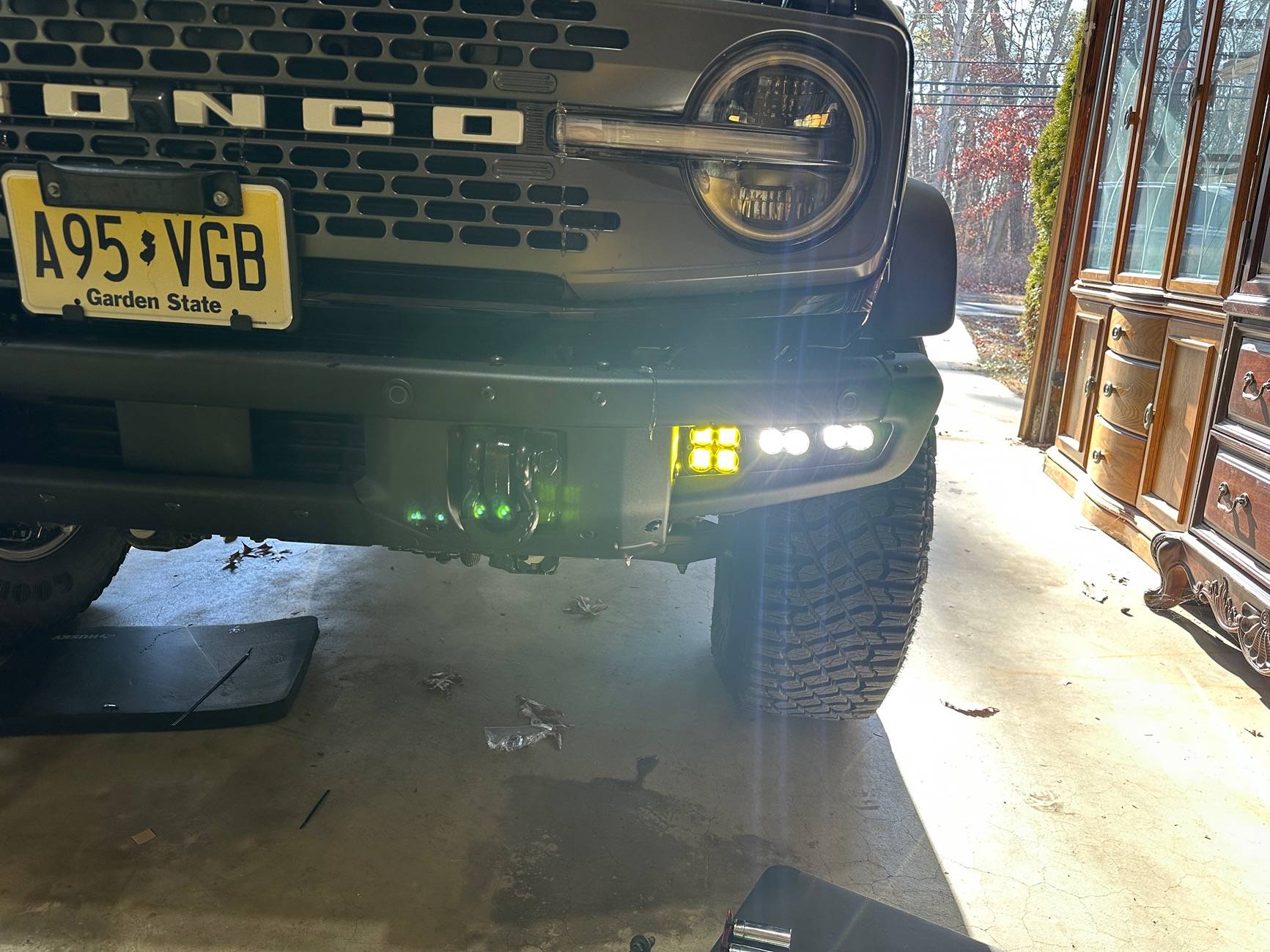 Ford Bronco Added fogs and mudflaps IMG_2157