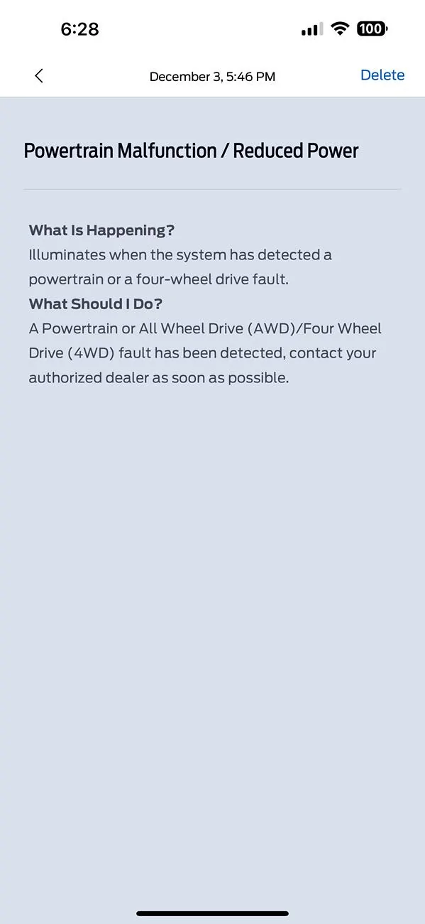 Ford Bronco Car died at stoplight - Powertrain Malfunction/Reduced Power Error IMG_1544