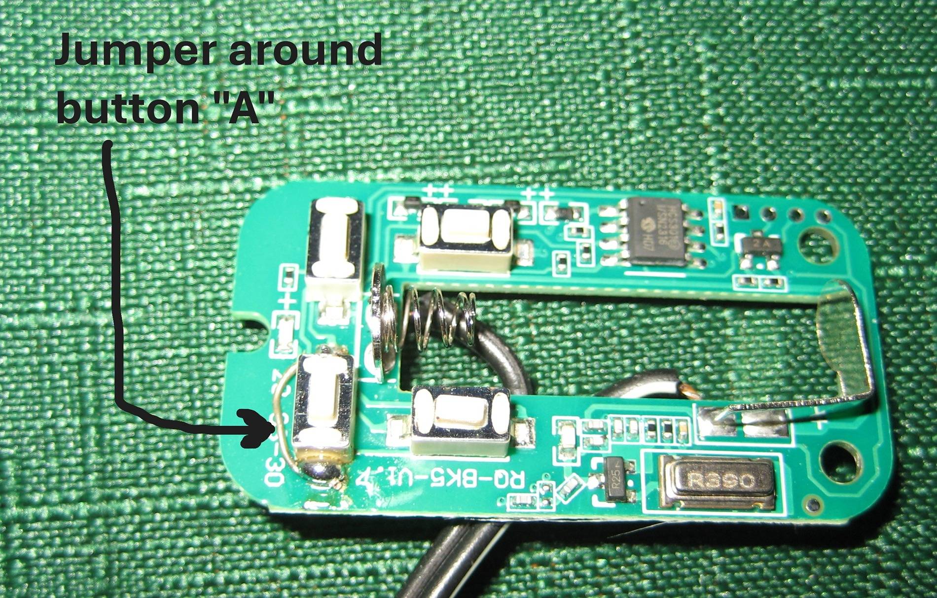 Ford Bronco Garage door opener in grille using Aux switch - DIY 2.JPG