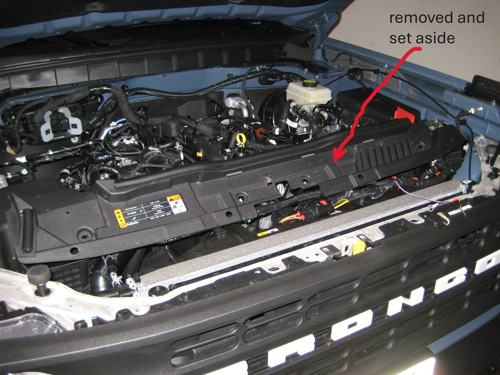 Ford Bronco Garage door opener in grille using Aux switch - DIY 7.JPG
