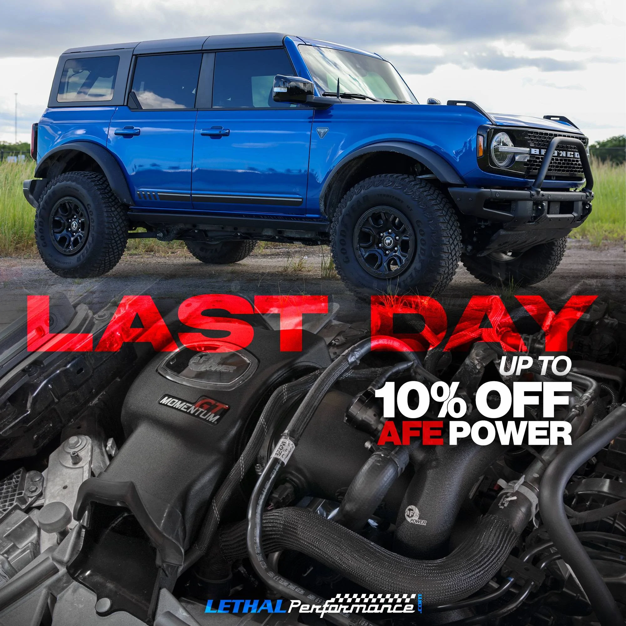 Ford Bronco LAST DAY to SAVE on AFE here at Lethal Performance! bronco afe last