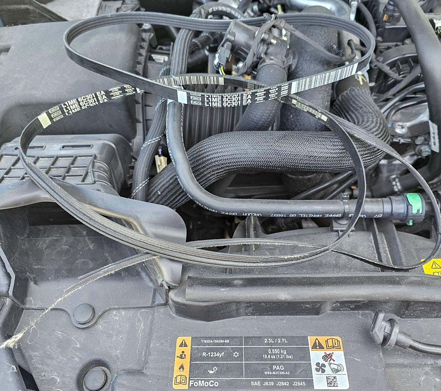 Ford Bronco 2.3L A/C Compressor Belt - INSTALL 1000026843