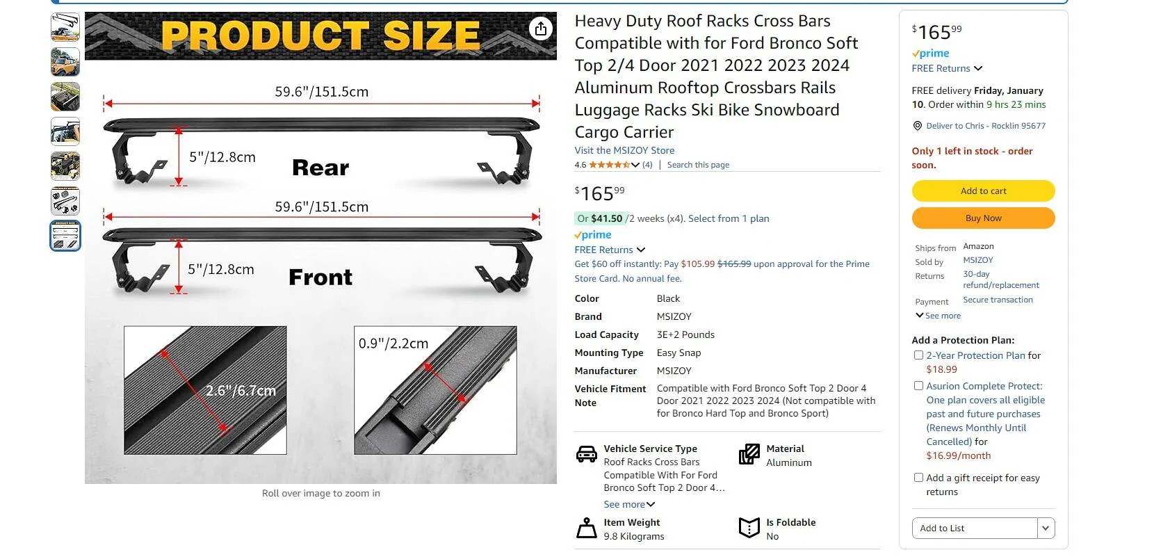 Ford Bronco Soft Top Cross Bars 1736289692703-zu