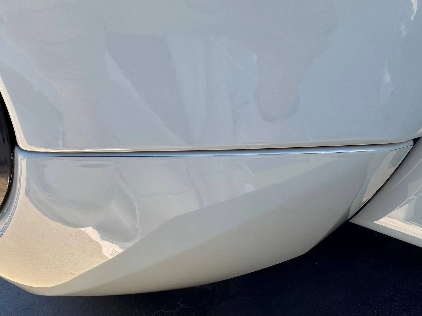Ford Bronco Front Driver Bumper Edge - Thinned Paint IMG_8597