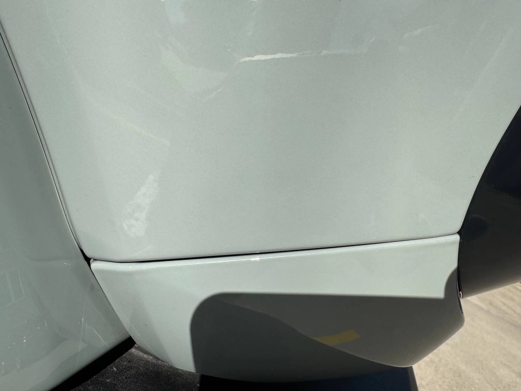 Ford Bronco Front Driver Bumper Edge - Thinned Paint IMG_8598