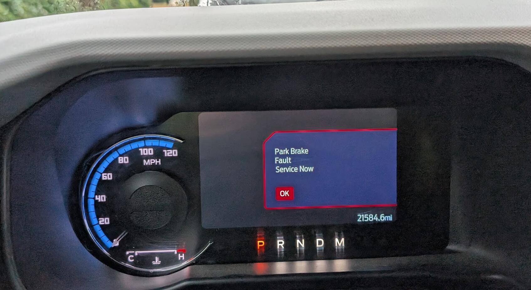 Ford Bronco Park brake failure - service immediately 1736806235548-e7