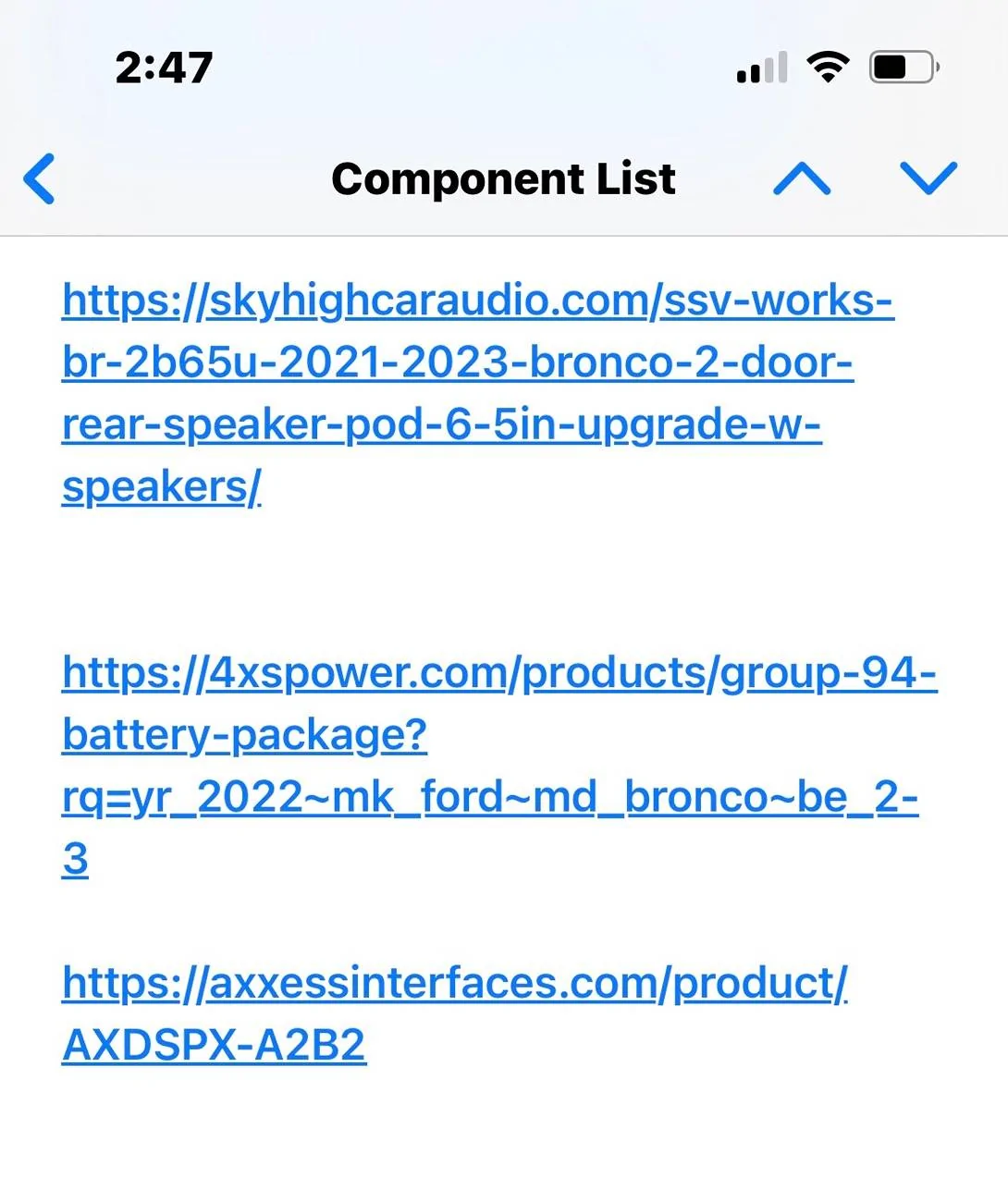 Ford Bronco Upgraded Audio installer having issues IMG_4620
