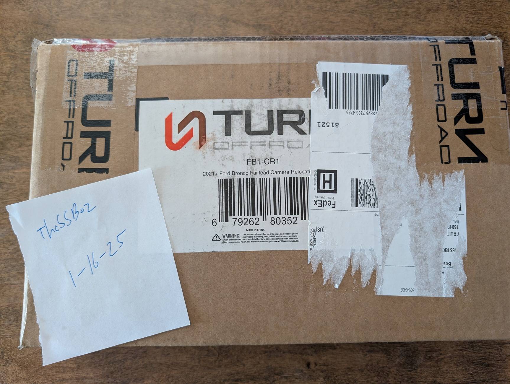 Ford Bronco TURN Offroad - Bronco Camera Relocation Kit for winch fairlead - NIB PXL_20250116_215128572