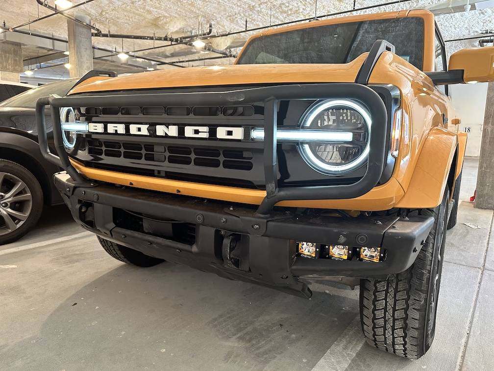 Ford Bronco Turn Offroad Grill Guard for Modular Bumper Fog Backlight