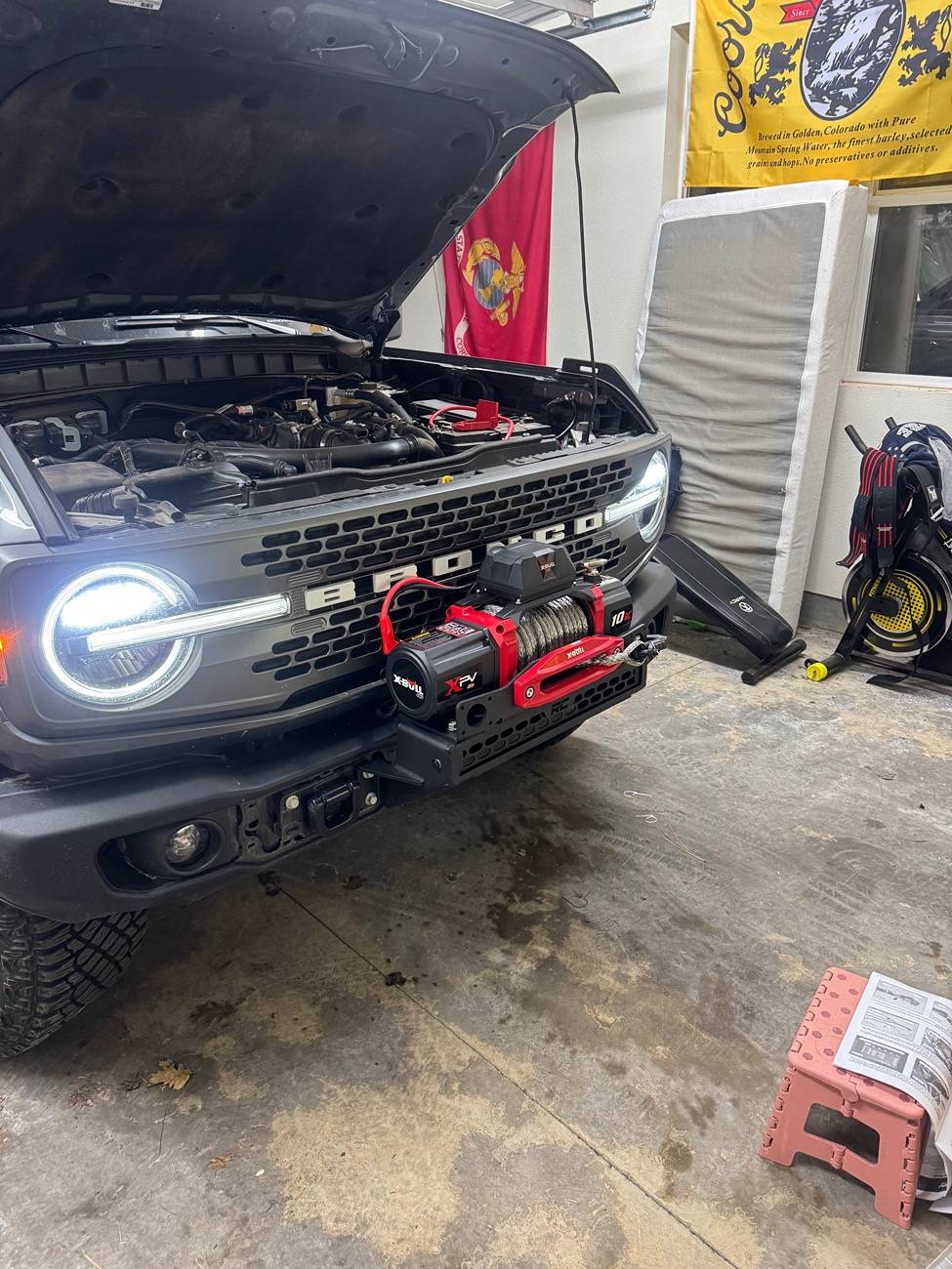 Ford Bronco RC High Winch Mount Installed on Capable Bumper IMG_0978