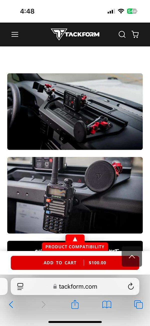 Ford Bronco Phone mount damaged dash IMG_6480