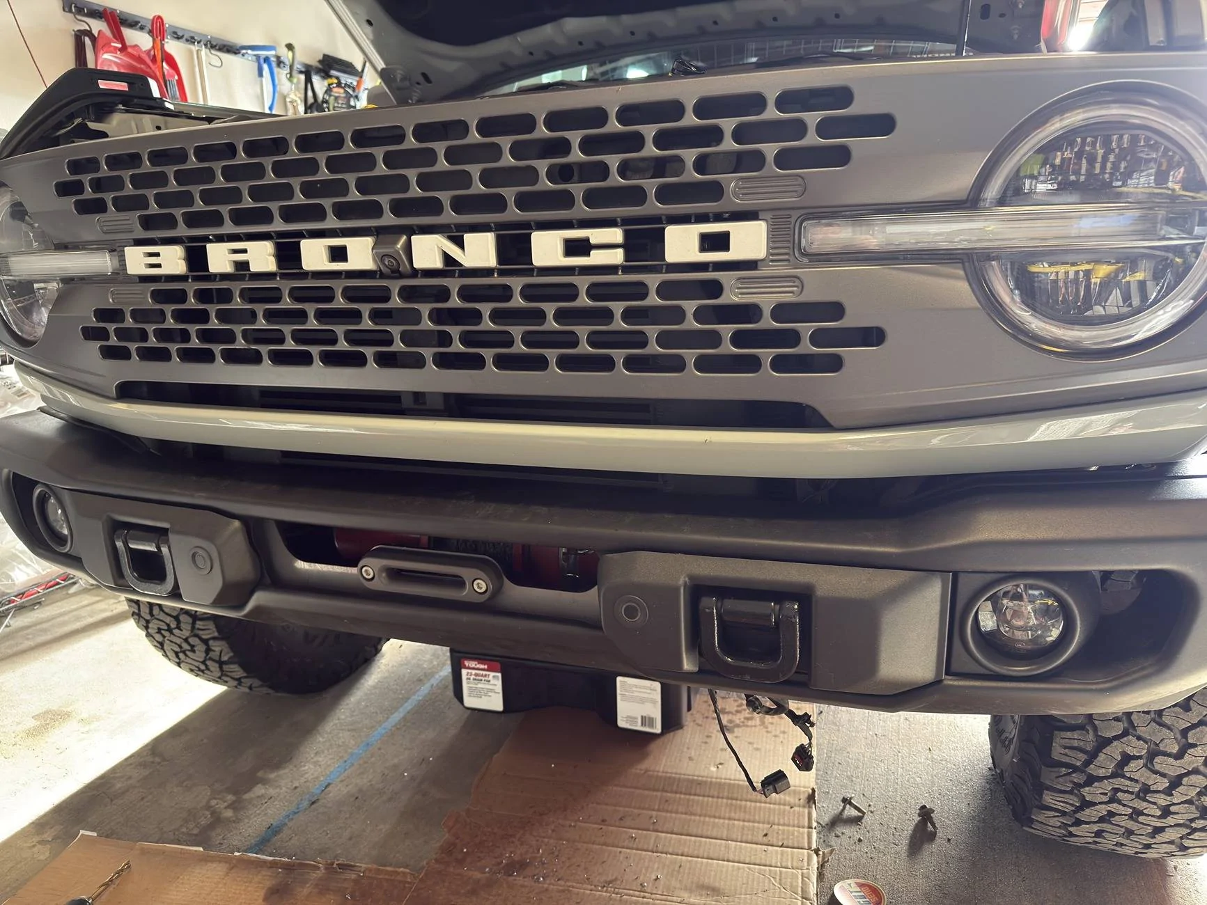Ford Bronco Highest Hidden Winch Install - w/ stock skid plates and bumper winch with bumper sid