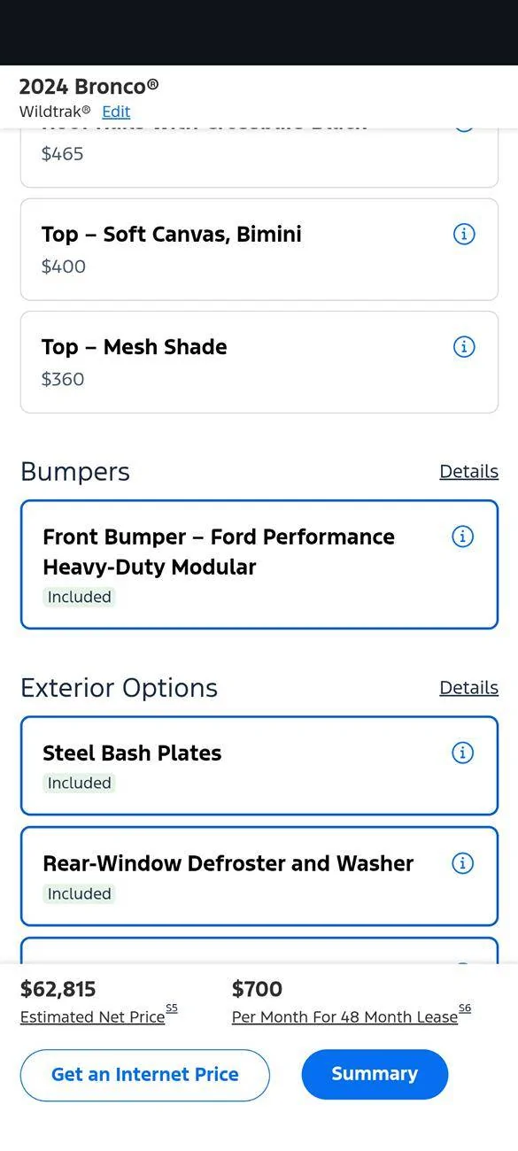 Ford Bronco Bull bar and off road light recommendations Screenshot_20250126-130306