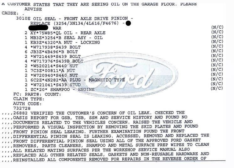 Ford Bronco Front differential pinion seal leaking Screenshot 2025-01-27 135240