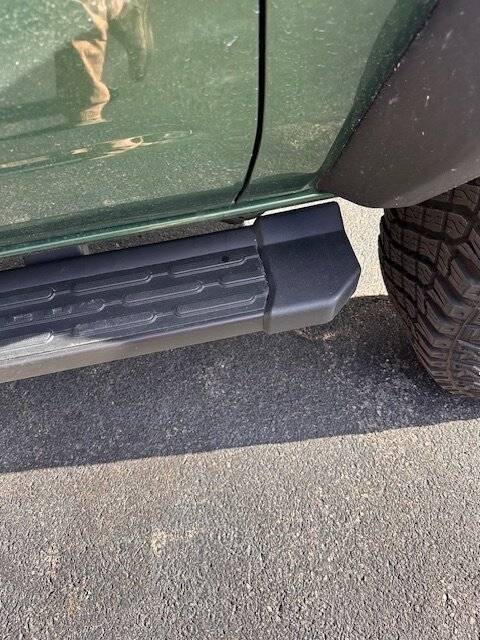 Ford Bronco Modifying a four door oem step to fit a two door. IMG_4502