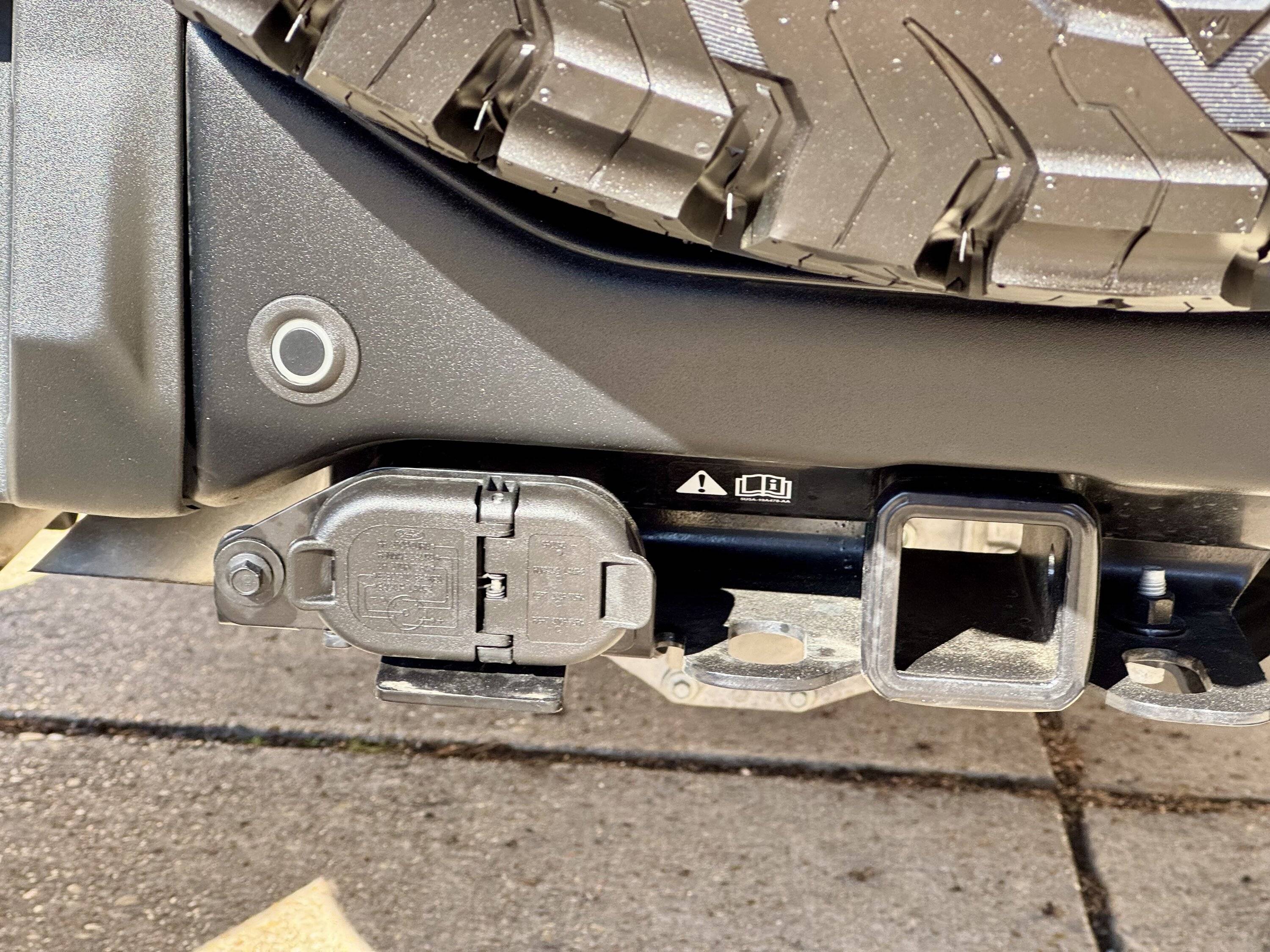 Ford Bronco Weathertech mudflaps installed on 2024 Bronco Raptor IMG_6639