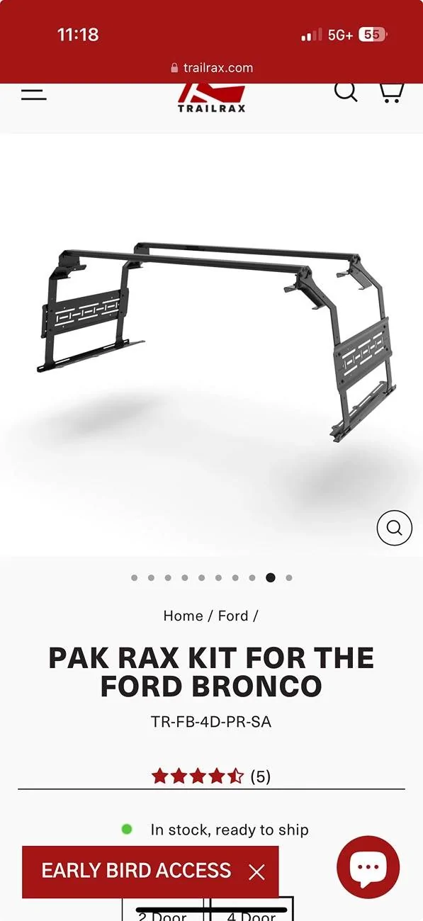 Ford Bronco Trailrax Stand Alone Pak Rax Pak Rax kit for the Ford Bronco – TrailRax