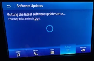 Ford Bronco Issue with software updates - "getting the latest software update status".... bronco_screen