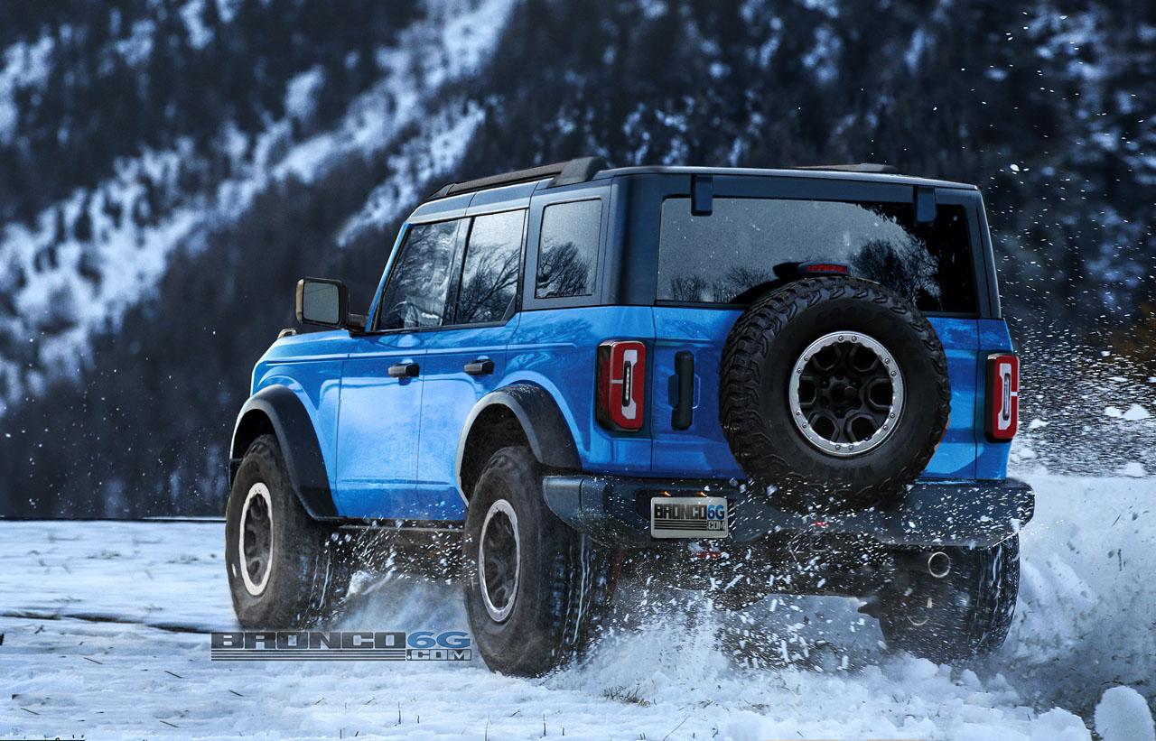 Ford Bronco Grabber Blue 2021 Bronco 4-Door Preview Renderings 2021-Bronco-GrabberBlue-Body