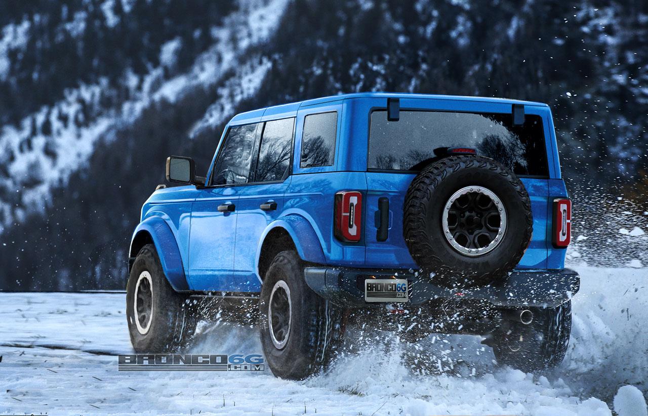 Ford Bronco Grabber Blue 2021 Bronco 4-Door Preview Renderings 2021-Bronco-Grabberblue-Body-Top-Fenders