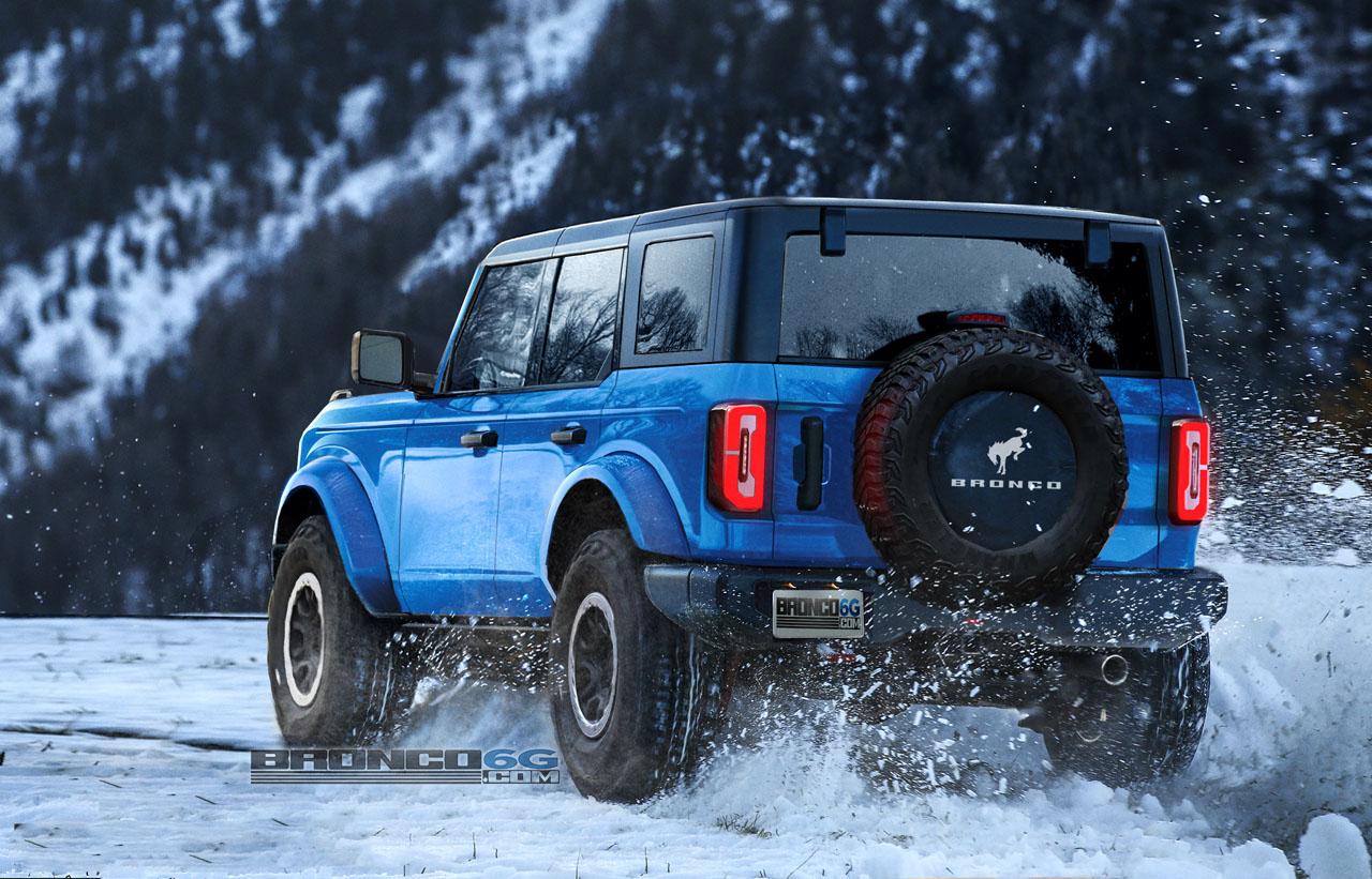 Ford Bronco Grabber Blue 2021 Bronco 4-Door Preview Renderings 2021-Bronco-GrabberBlue-Body-Fenders