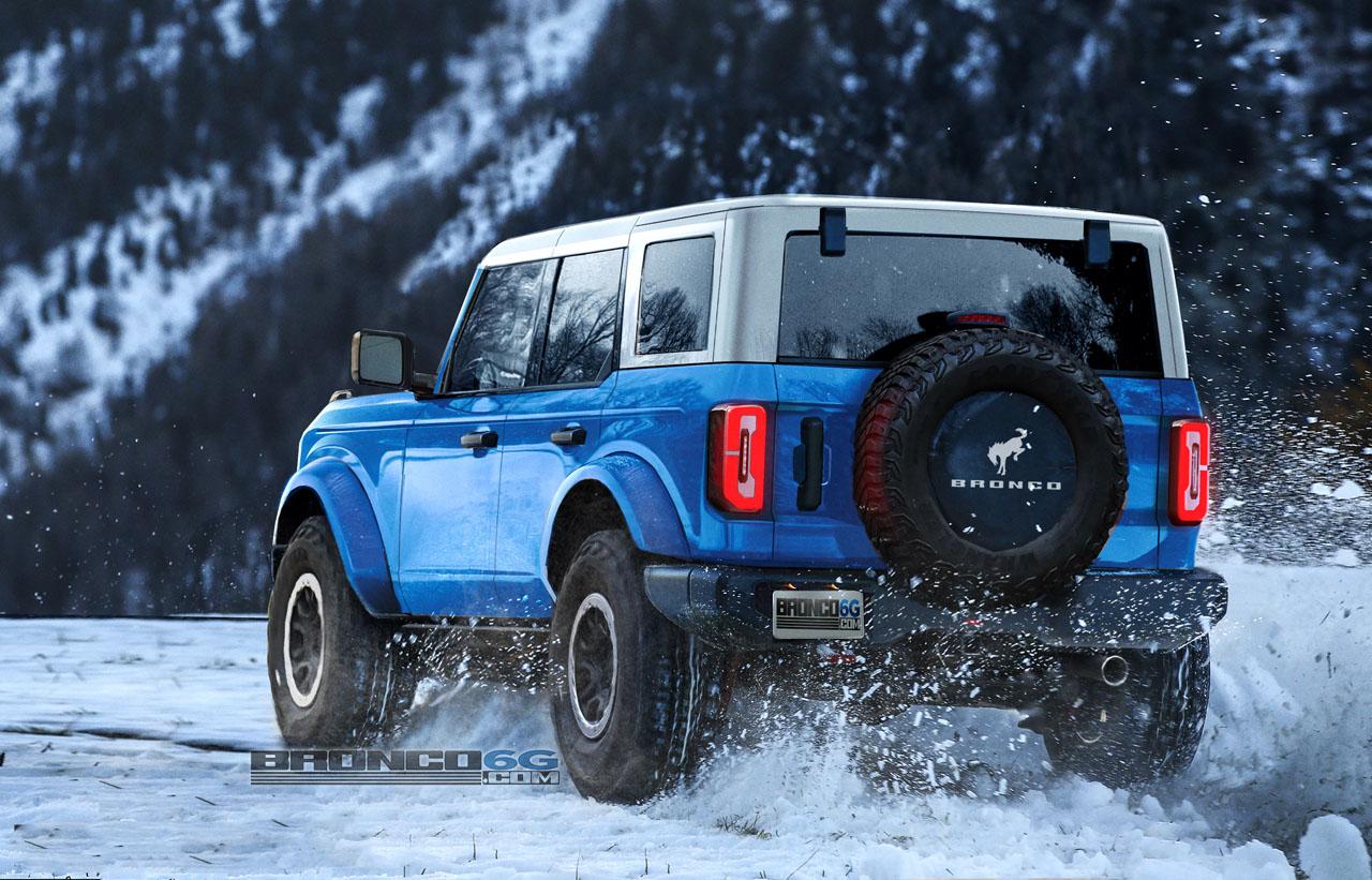 Ford Bronco Grabber Blue 2021 Bronco 4-Door Preview Renderings 2021-Bronco-Grabberblue-Body-Fenders-White-To
