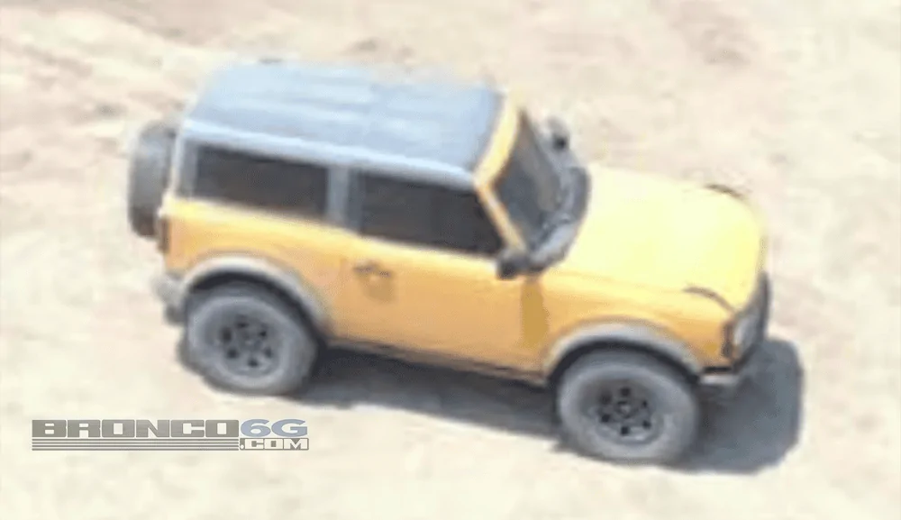 Ford Bronco Spied: Uncovered 2-door Bronco and Bronco Sport in the wild from overhead 2021 Ford Bronco 2 Door Spied Uncovered