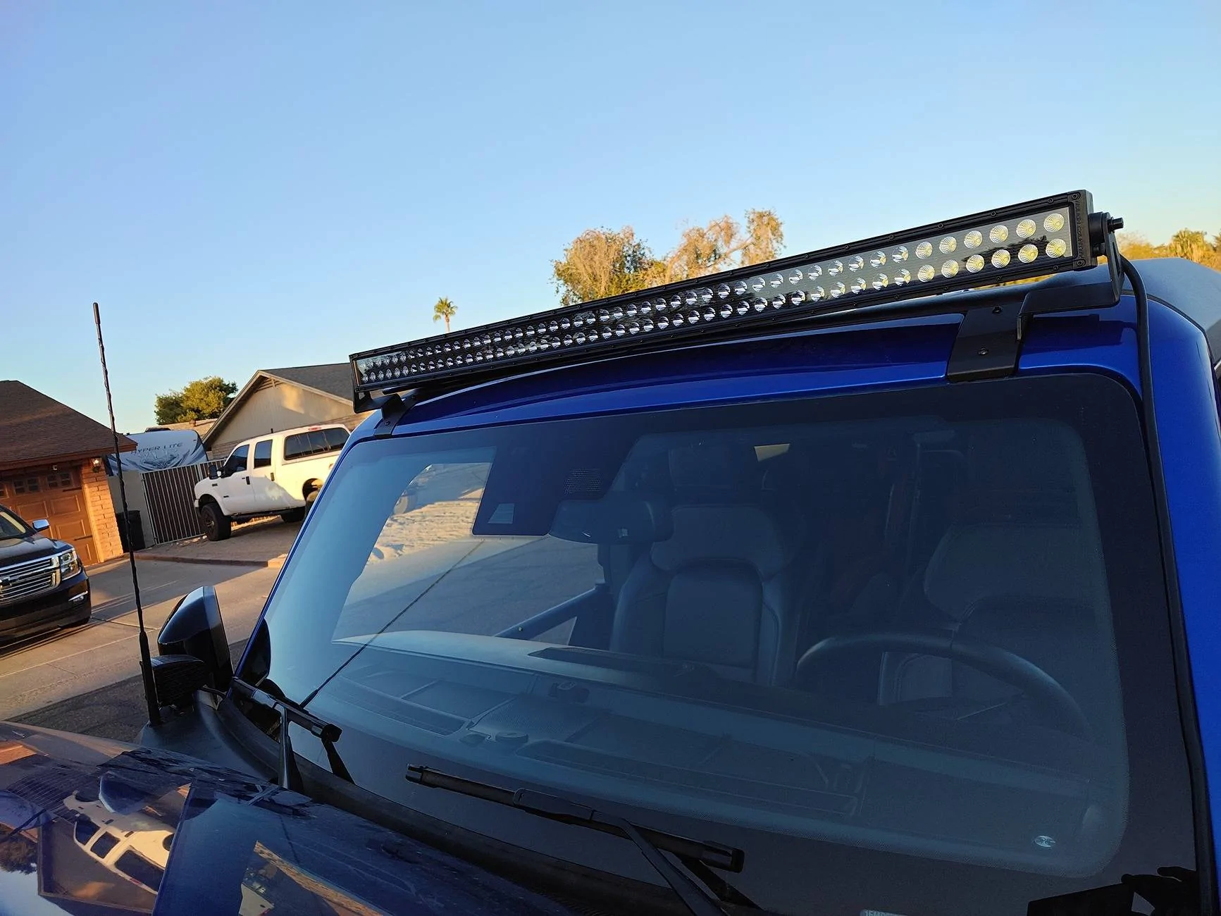 Ford Bronco Rough country dual row light bar 50" installed IMG_20250204_173632